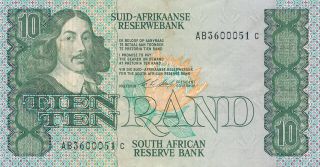 A 1990 1st Issue South African Ten Rand Banknote C.  L.  Stals photo