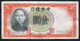 China 1 Yuan 1936 Xf/au photo