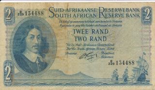 A 1962 South African 1st Issue Two Rand Banknote G.  Rissik photo