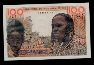 West African States 100 Francs Nd Pick 301cf Unc. photo