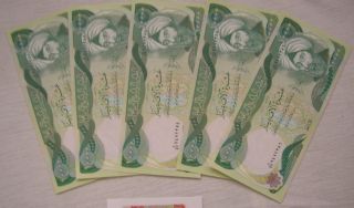 Iraqi Dinars 5 X 10000 = 50000 Uncirculated 10k Note Authentic photo