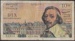 France 10 Francs 15/10/1959.  Pick 142a photo