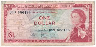 East Caribbean $1 Bank Note photo