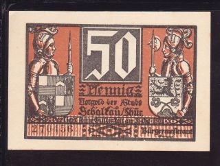 Germany Notgeld - Schaltau / Thur - 50 Pfennig (orange) Type 2 photo