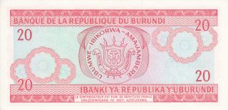 Burundi 20 Franc Unc photo
