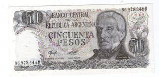 Argentina Note 1978 50 Pesos Series B - P 301b - B 2380 photo
