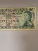 1969 Fiji Banknote Fifty Cents Paper Money Government Of Fiji Australia & Oceania photo 3