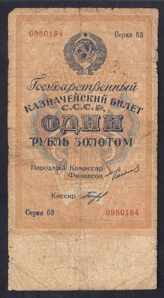 Russia 1 Gold Ruble 1924 - Verry Rare photo