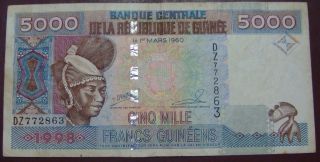 Guinee 5000 Francs 1998, photo