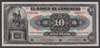 Honduras El Banco De Comercio 10 Peso 16 - 2 - 1915 Ps144 Choice Unc photo