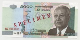 Cambodia 5000 Riels 2001 Pick 55.  S Unc Uncirculated Specimen photo