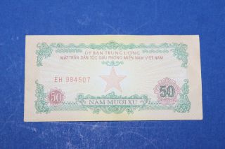 1963 South Vietnam 50 Xu Vf,  Circulated Banknote photo