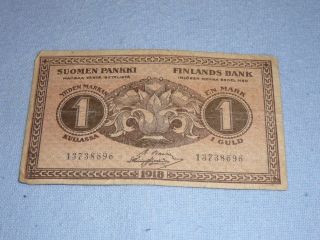 1 Mark Finland 1918 Banknote photo