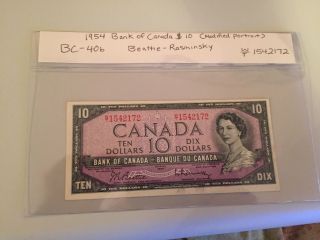 1954 Canada $10 Dollar Modified Portrait photo