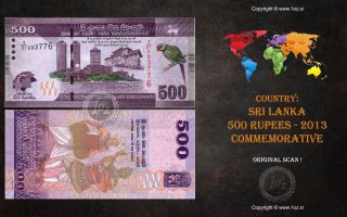 Sri Lanka 500 Rupees 2013 Commemorative Unc Banknote photo