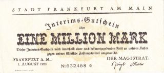 1 000 000 Marks From Germany From 1923 Fine Note photo