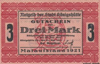 3 Marks From Germany From 1921 Extra Fine Note photo