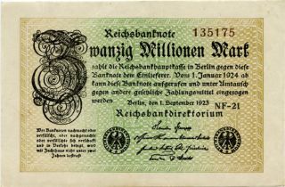 Germany 20.  000.  000 Mark 1923 135175 photo