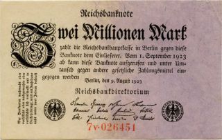 Germany 2.  000.  000 Mark 1923 7v - 026451 photo