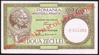 Romania Banknote 20 Lei Nd 1948 Crisp Vf Romanian Note P - 80 photo