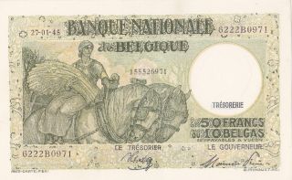 Belgium P 106 Wwii 50 Francs 27.  01.  1945 Unc photo