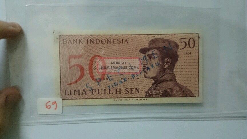 Indonesia Rupiah 50 Sen 1964 Unc - Specimen Asia photo