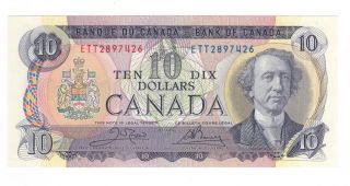 1971 Bank Of Canada 10$ Cr / Bo Ett2897426 Choice Unc photo