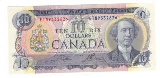1971 Bank Of Canada 10$ Cr / Bo Etn9332626 Unc photo