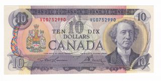 1971 Bank Of Canada 10$ La / Bo Vg0752990 Choice Unc photo