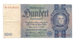 Germany 1935 100 Mark Reichsbanknote photo