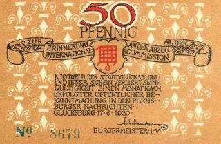 Xxx - Rare German Notgeld 50 Pfennig Banknote Glücksberg 1920 photo
