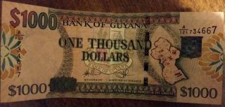 Guyana,  1000 Dollars photo