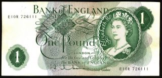 Gb Uk Banknote England 1£ Pound Sterling 1963 Sign By Hollom Old Paper Money Nr photo
