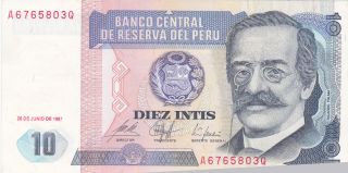 10 Intis From Peru Extra Fine - Aunc Note photo