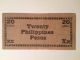 Ww2 1944 Philippines Emergency Issue 20 Pesos Banknote Guerilla Currency Money P Asia photo 1