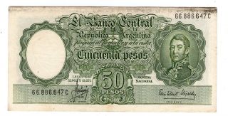Argentina Note 1966 50 Pesos Series C - P 271d - B 2017a photo
