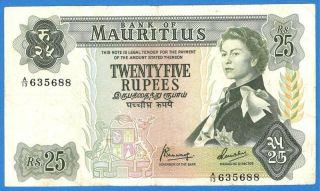 Mauritius 25 Rupees 1967 - Xf photo