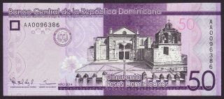 Dominican Republic - 50 Pesos,  2014 - Type - First Serie Aa - Unc photo