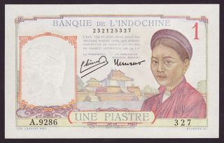 French Indo - China - 1 Piastre - Nd (1946) - Unc photo