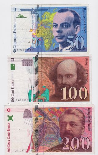 France - 50 & 100 & 200 Francs,  1994 - 7 photo