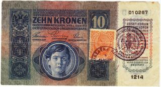 Austria,  Croatia,  10 Kronen,  Interim Money After Wwi photo
