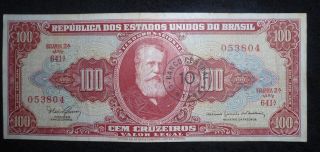 Scarce Brazilian Banknote 1963 D.  Pedro Ii photo