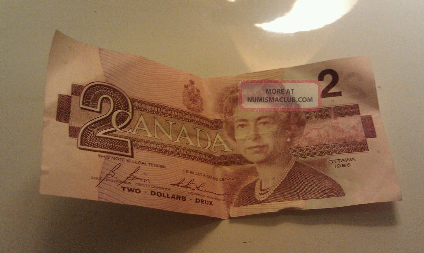 1986 2 Dollar Canadian Elizabeth Ii Bank Of Canada Bill Note 1986-2-dollar-canadian-elizabeth-ii-bank-of-canada-bill-note