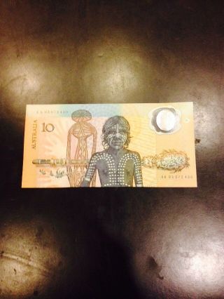 Australian Ten Dollar Polymer Note.  1988 Unc photo