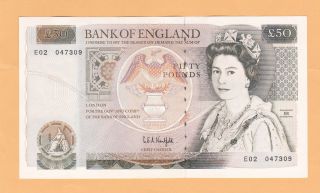 1991 50 Pounds Bank Of England By Kenfield In Unc E02 photo