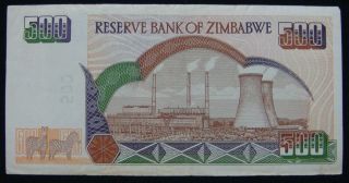 Zimbabwe 500 Dollars 2001 Rare photo