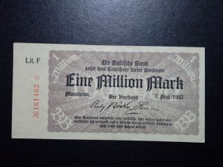 Germany,  1 Million Mark 1923,  Banknote,  Unc. photo