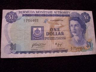 1976 One Dollar Bermuda Monetary Authority photo