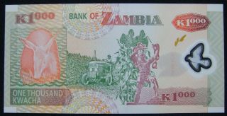 Zambia 1,  000 Kwacha,  Unc. photo