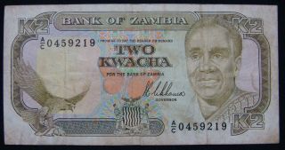 Zambia 2 Kwacha,  Rare photo